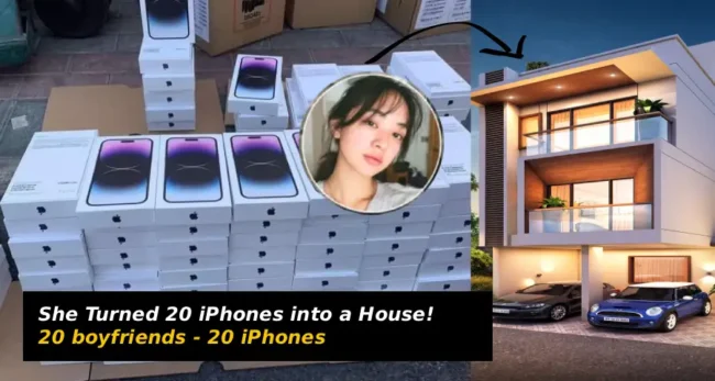 She Turned 20 iPhones into a House! 20 boyfriends - 20 iPhones
