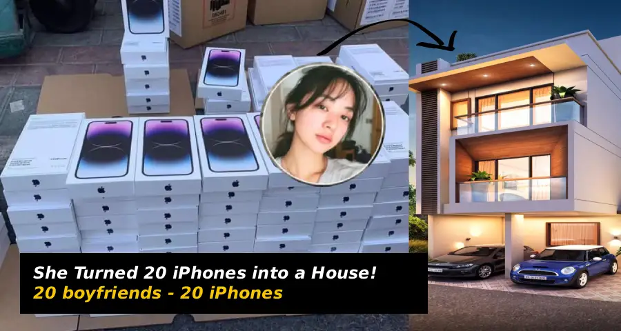 She Turned 20 iPhones into a House! 20 boyfriends – 20 iPhones